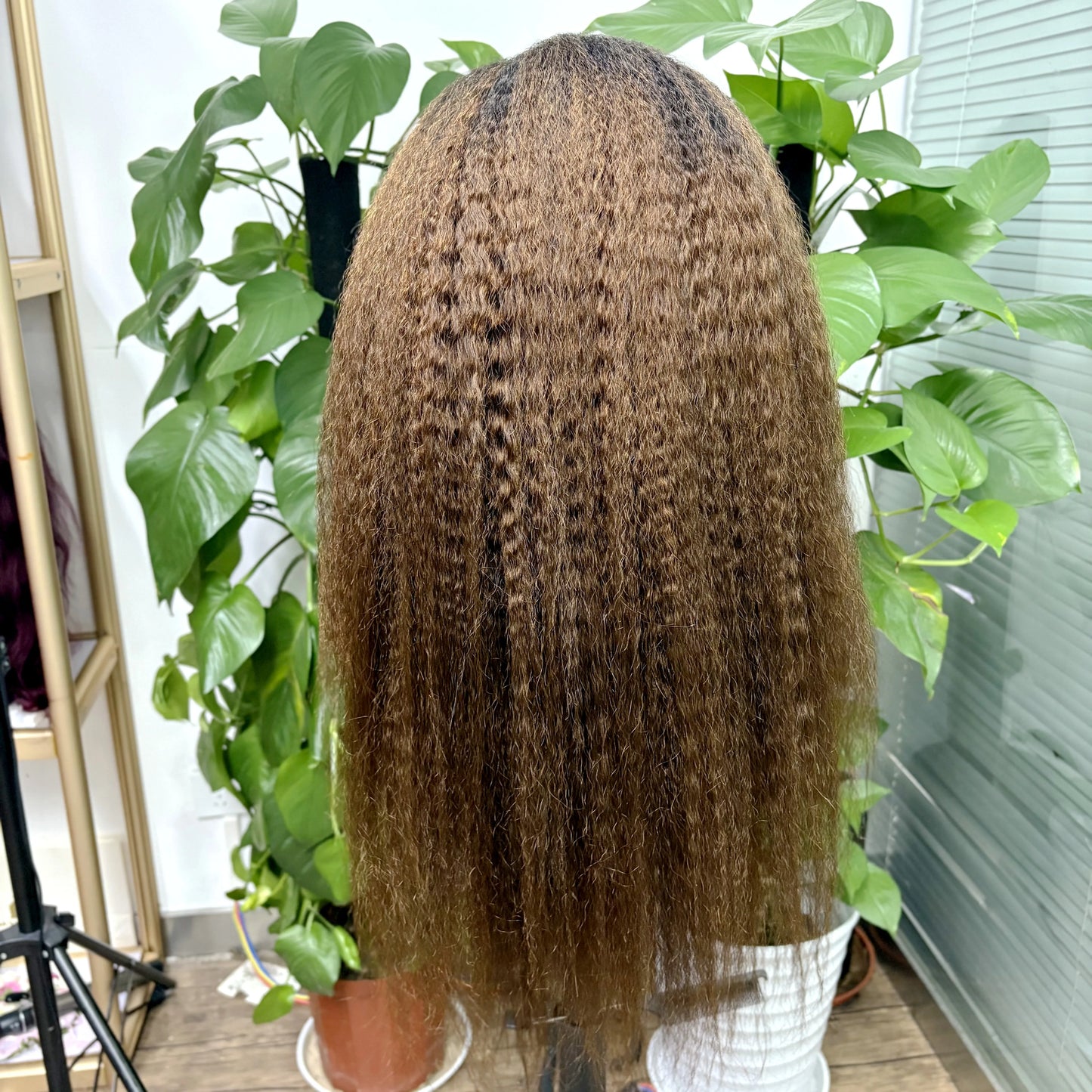 26 28in T1B/4 350% Density 13x4 Lace Front Yaki Straight Human Hair Wigs Kinky Straight Brazilian Remy Hair Wig For Black Women