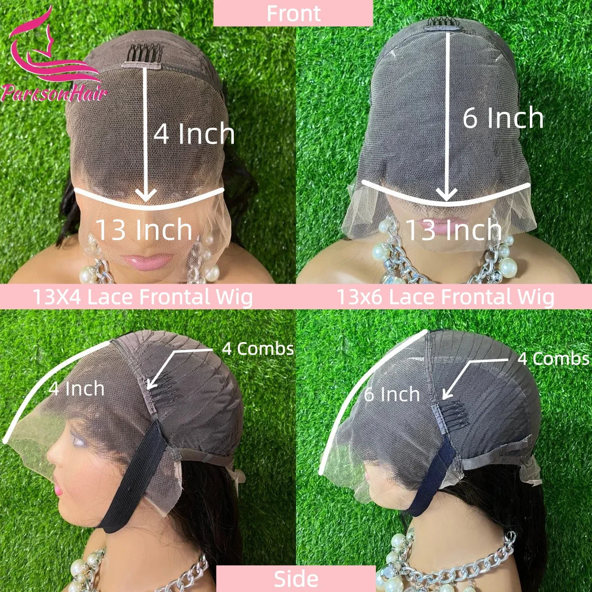 13x4 HD Full Lace Front Curly Wigs Deep Wave Human Hair Wig Brazilian Swiss HD Full Frontal Wig For Women Pre Plucked Curly Wig